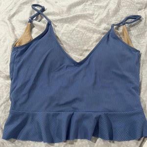 Kortni Jeane medium ribbed scoop back swim top